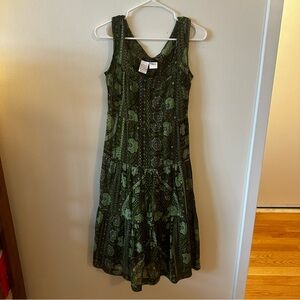 MaxMara Weekend Green Silk Paisley Dress